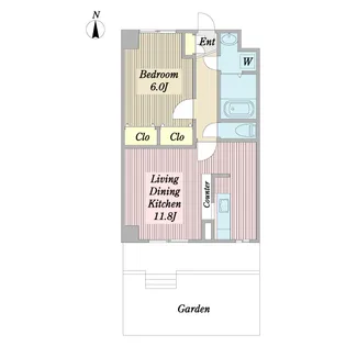 クレシェンテ【1階】の間取り