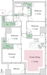 アイコニックタワー新潟ステーション【4階】の間取り