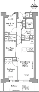 東京都東村山市富士見町1【マンション】の間取り