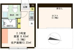 東京都江戸川区西瑞江3【アパート】の間取り