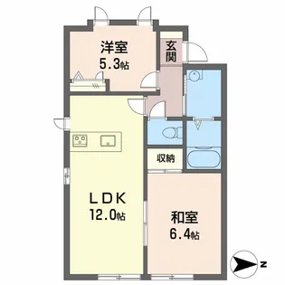 サニーズ福庭B【1階】の間取り