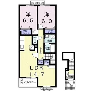 ブリエ・デュンヌ【2階】の間取り