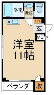 松屋町ハイツ【4階】の間取り