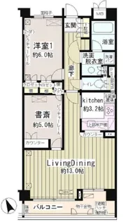 2LDKの間取り画像