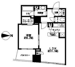 カスタリアタワー品川シーサイド【6階】の間取り