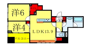 オーベルアーバンツ日暮里【4階】の間取り