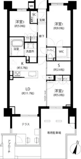 リビオ西新二丁目【1階】の間取り