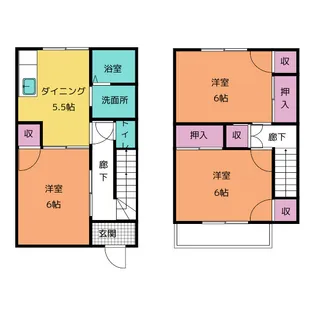 コーポレー561【1階】の間取り