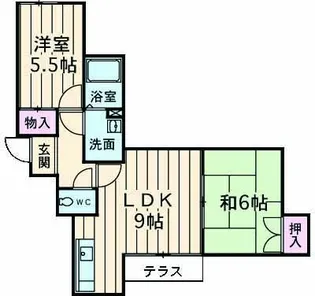 フェリースSEYA【1階】の間取り