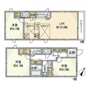 東京都世田谷区弦巻1【一戸建】の間取り