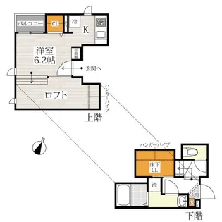 CB川越ジュアン【2階】の間取り