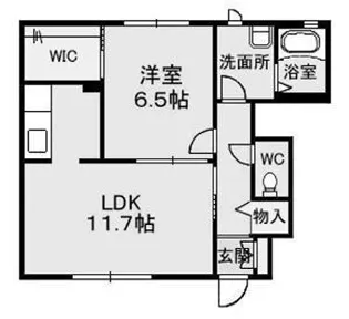 コンフォート A棟 (空港通)【1階】の間取り