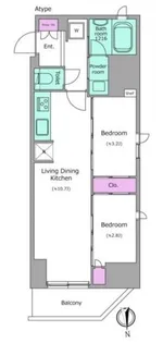 ワンルーフレジデンス上野御徒町【7階】の間取り