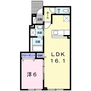 グレイス ラフィネ K【1階】の間取り