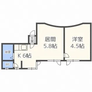 アーブ円山【1階】の間取り