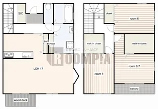 岐阜県羽島郡岐南町伏屋3【一戸建】の間取り