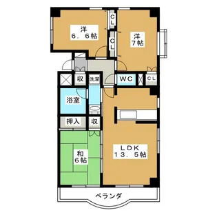 ライフコア上千田【3階】の間取り