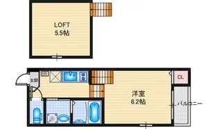 ハーモニーテラス四番【2階】の間取り