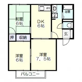 フロンティア B棟【2階】の間取り