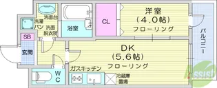 エルスタンザ子平町【4階】の間取り