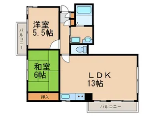シティパレス富士見町【9階】の間取り
