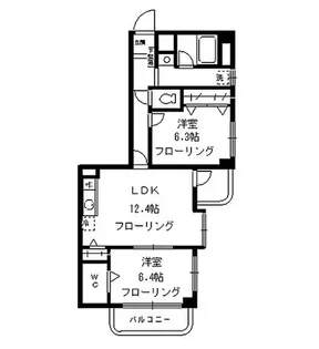 ガーデンフォート目黒【4階】の間取り