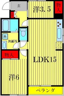 大島レジデンス北小金【3階】の間取り