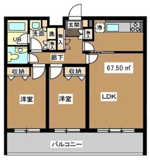 東京都世田谷区瀬田4【マンション】の間取り