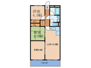 中崎コーポ【12階】の間取り