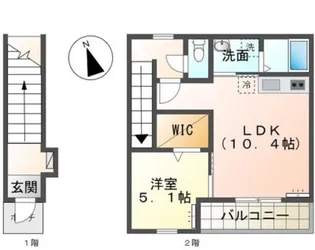 リバーフロント長浜【2階】の間取り