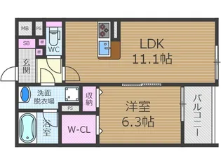 LoireF2【1階】の間取り