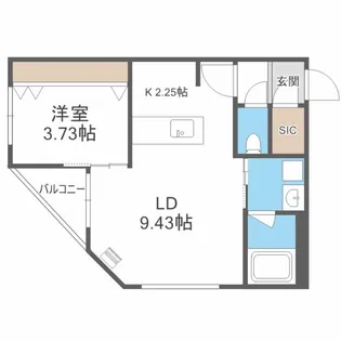 Alivis北23条 アリヴィス北23条【3階】の間取り