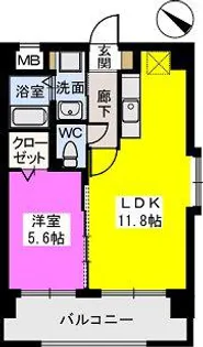 ウエストビレッジ大橋【7階】の間取り