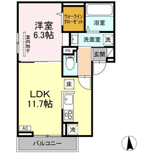 RESUA向中野 B棟【1階】の間取り