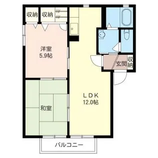 ガーデンヒルズC【2階】の間取り