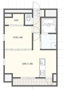 オーラ水前寺【1階】の間取り