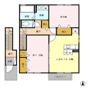 シャトレー・マグノリアI【2階】の間取り