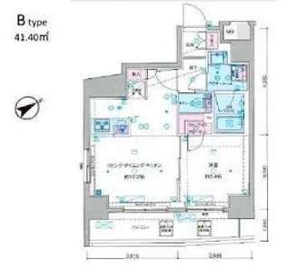 ジェノヴィア浅草蔵前スカイガーデン【11階】の間取り