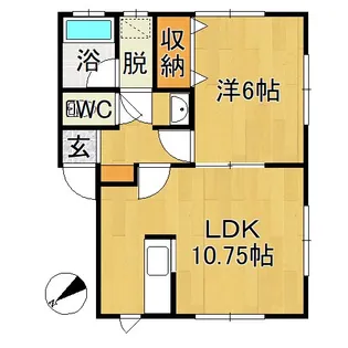 サンスコーレ清原B【2階】の間取り