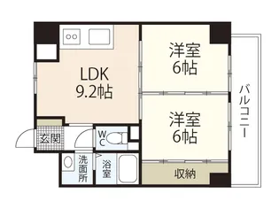 フレア21三滝【10階】の間取り
