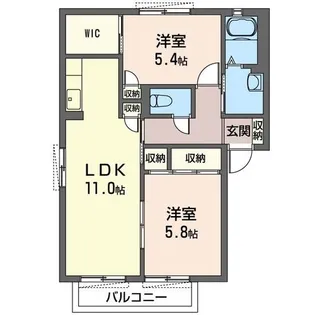 セゾンヴィラージュ D【1階】の間取り