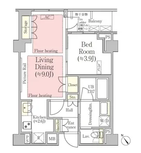 バウスステージ南青山【2階】の間取り