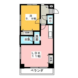 第3さくらマンション中央【7階】の間取り