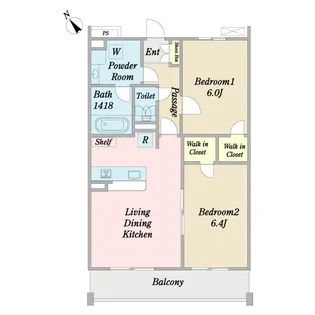 ウィステリア新川崎【5階】の間取り