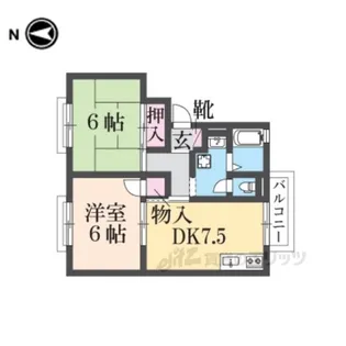 ホワイトヴィラ弐番館【1階】の間取り