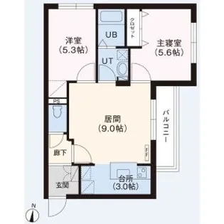 サクラガーデン北35【3階】の間取り