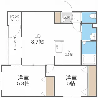 La Causa N18(ラコーザN18)【4階】の間取り