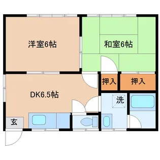 海上コーポ【1階】の間取り