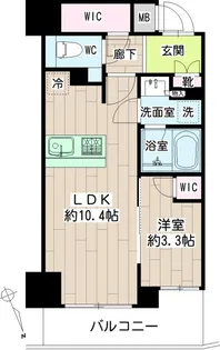 シェフルール鶴見ステーションワン【10階】の間取り