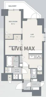 スプランディッド大島【8階】の間取り